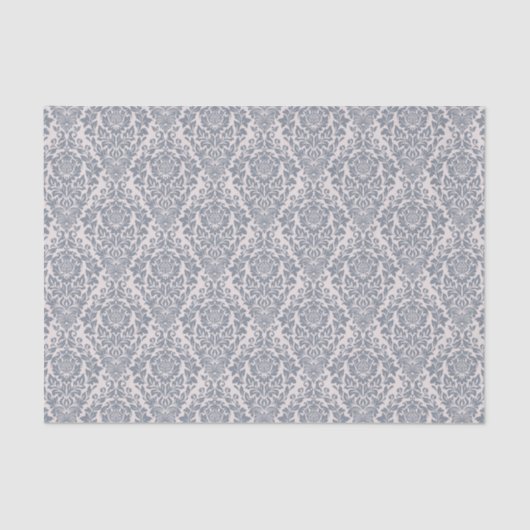 Gorgeous Gray Damask Pattern Seidenpapier (Vorderseite)
