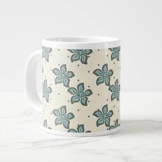 Gorgeous Gray Floral Jumbo-Tasse (Vorderseite Links)