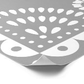 Gorgeous Gray Papel Picado Wedding Welcome Sign Poster (Ecke)