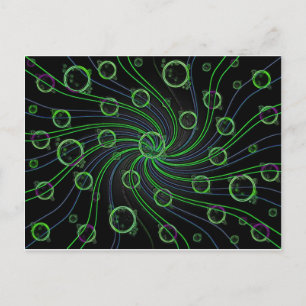 GORGEOUS GREEN BUBBLES POSTKARTE