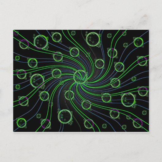 GORGEOUS GREEN BUBBLES POSTKARTE (Vorderseite)