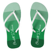 GORGEOUS GREEN FARBSTRIPE LINE PATTERNAME BADESANDALEN (Fußbett)