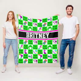 GORGEOUS GREEN HAIR STYLISY FLEECEDECKE