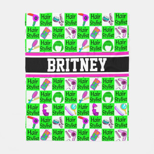 GORGEOUS GREEN HAIR STYLISY FLEECEDECKE (Vorderseite)