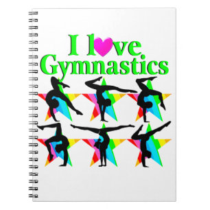 GORGEOUS GREEN I LIEBE GYMNASTICS DESIGN NOTIZBLOCK