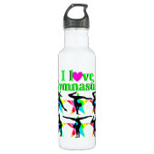 GORGEOUS GREEN I LIEBE GYMNASTICS DESIGN TRINKFLASCHE (Vorderseite)