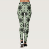 Gorgeous Green Laural Mandela Pattern Leggings (Rückseite)