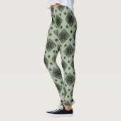Gorgeous Green Laural Mandela Pattern Leggings (Links)