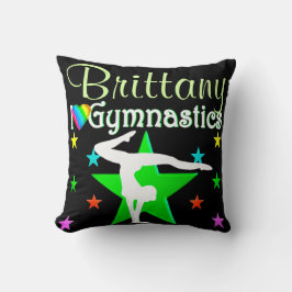 GORGEOUS GREEN PERSONALISIERT GYMNASTICS PILLOW KISSEN