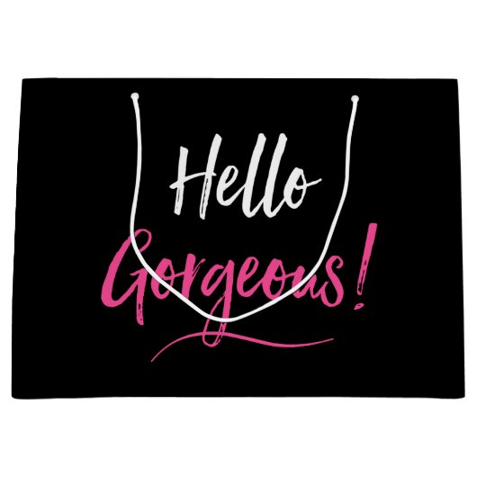 "Gorgeous" Große Geschenktüte (Vorderseite)