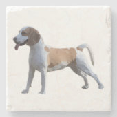 Gorgeous Happy Beagle Marble Untersetzer (Vorderseite)