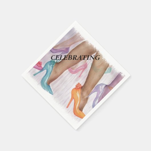 GORGEOUS HI HEELSES PAPIER NAPKIN SERVIETTE (Ecke)