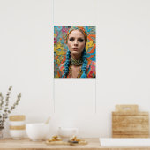 Gorgeous Hippie Woman Poster (Küche)