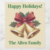 Gorgeous holiday wine bottle personalized weinetikett (Einzelnes Label)