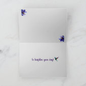 Gorgeous Hummingbird/Hibiskus Grußkarte Karte (Innenseite)