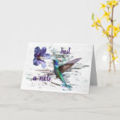 Gorgeous Hummingbird/Hibiskus Grußkarte Karte (Gelbe Blume)