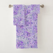 Gorgeous hydrangea Muster in Lavendelblüte Badhandtuch Set (Insitu)