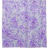 Gorgeous hydrangea Muster in Lavendelblüte Duschvorhang (Vorderseite)