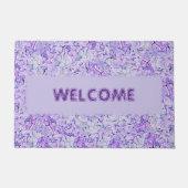 Gorgeous hydrangea Muster in Lavendelblüte Fußmatte (Vorderseite)