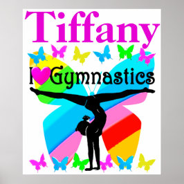 GORGEOUS I LIEBE GYMNASTICS PERSONALISIERT POSTER
