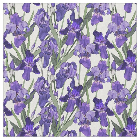 Gorgeous Iris Fabric Stoff (Nahaufnahme)