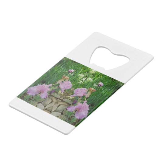 Gorgeous Iris Fantasy Pathway Geldbeutel Flaschenöffner (Rückseite Schrägansicht)