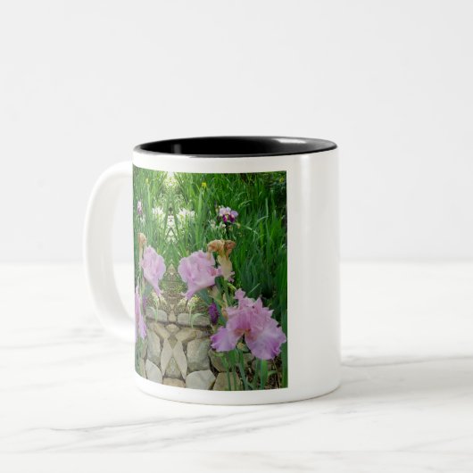 Gorgeous Iris Fantasy Pathway Zweifarbige Tasse (Vorderseite Links)