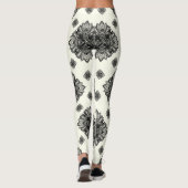 Gorgeous Ivory White Mandela Pattern Leggings (Rückseite)