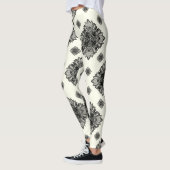 Gorgeous Ivory White Mandela Pattern Leggings (Links)