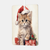 Gorgeous Kitten  Christmas  Ornament Aus Metall (Vorderseite links)