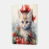 Gorgeous Kitten Christmas Ornament Aus Metall (Vorderseite links)