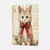 Gorgeous Kitten Christmas Ornament Aus Metall (Vorderseite links)