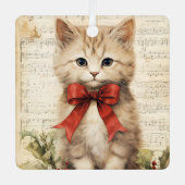 Gorgeous Kitten  Christmas  Ornament Aus Metall (Vorderseite)