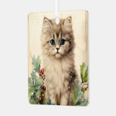 Gorgeous Kitten Christmas Ornament Aus Metall (Vorderseite links)