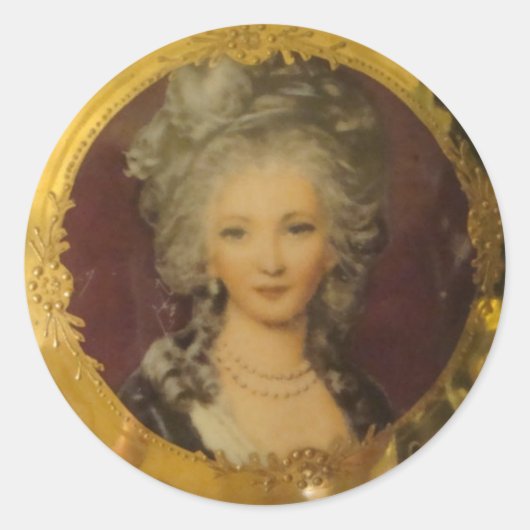 Gorgeous Lady Runder Aufkleber (Vorderseite)