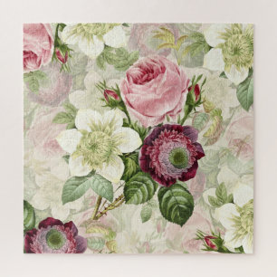 Gorgeous Larges Rose Vintages Blumenpuzzle Puzzle
