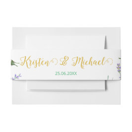 Gorgeous Lilac Lavender Vineyard Wedding Einladungsbanderole