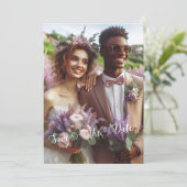 Gorgeous Lilac Vineyard | FOTO SAVE THE DATE Einladung (Stehend Vorderseite)