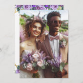 Gorgeous Lilac Vineyard | FOTO SAVE THE DATE Einladung (Vorne/Hinten)