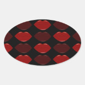 GORGEOUS LIPS OVALER AUFKLEBER (Vorderseite)