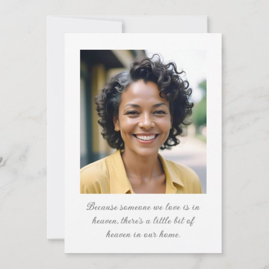 Gorgeous Lush Floral Oval Effect Photo Funeral Einladung (Rückseite)