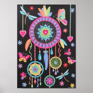 Gorgeous Mandala Dreamcatcher Art von Soozie Wray Poster
