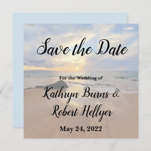 Gorgeous Maui Beach Save the Date (Vorne/Hinten)