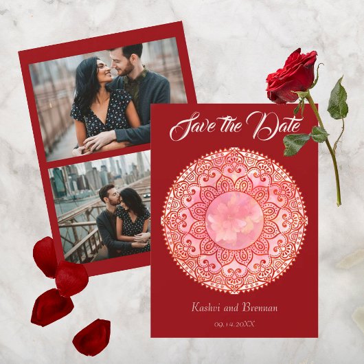 Gorgeous Mehndi Wedding Speichern Sie die Datumska Save The Date