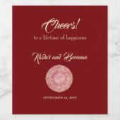 Gorgeous Mehndi Weinetikett (Einzelnes Label)