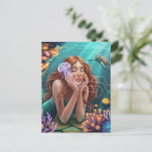 Gorgeous Mermaid in the Ocean Postkarte (Stehend Vorderseite)