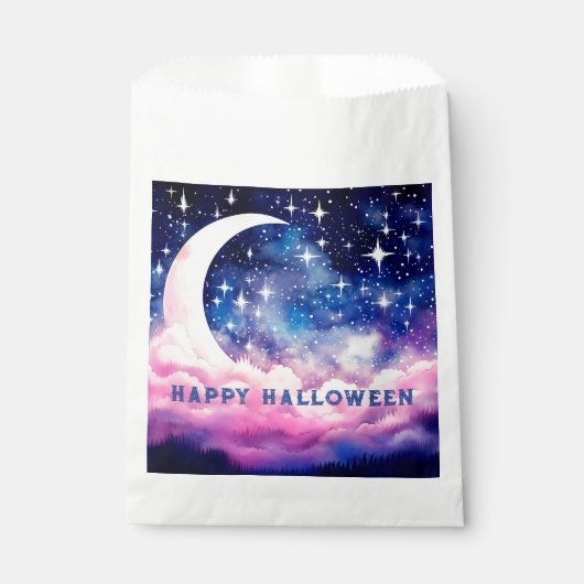 Gorgeous Night Sky Crescent Moon Halloween Geschenktütchen (Vorderseite)