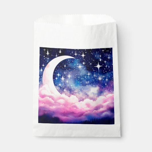Gorgeous Night Sky Crescent Moon Halloween Geschenktütchen (Vorderseite)