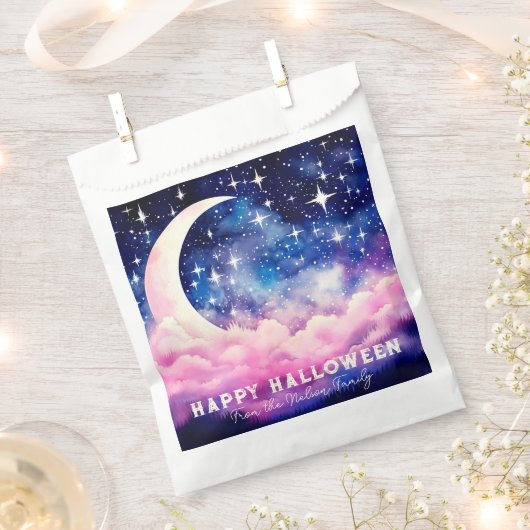 Gorgeous Night Sky Crescent Moon Halloween Geschenktütchen (Ausgeschnitten)