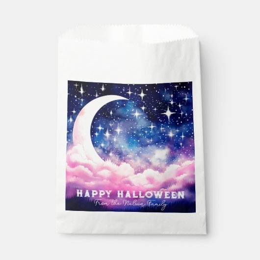 Gorgeous Night Sky Crescent Moon Halloween Geschenktütchen (Vorderseite)